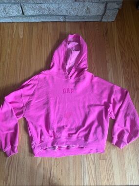 GAP Neon Pink Boxy Hoodie